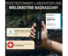 BACHGOLD geriamojo vandens filtravimo šiaudelis – 500 l, ultralengvas, 70 cm žarna, ABS korpusas, 100114