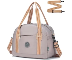 BAGZY kelioninė rankinė 25 l, 40 × 30 × 20 cm, vandeniui atspari, sulankstoma, nailonas, khaki, B742