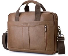 BAGZY odinė kompiuterio rankinė 15,6 colių, portfelis, ruda, NCZ-LAPTOPBROWN
