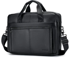 BAGZY odinė nešiojamojo kompiuterio rankinė 15,6 colių, daug skyrių, juoda NCZ-LAPTOPBLACK