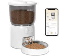 Balimo automatinis kačių maisto dozatorius su Wi-Fi, 3 l talpa, nerūdijančio plieno 304 dubuo, DU-F06W