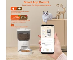 Balimo automatinis kačių maisto dozatorius su Wi-Fi, 3 l talpa, nerūdijančio plieno 304 dubuo, DU-F06W