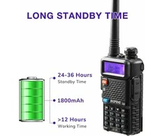 Baofeng dviejų dažnių racija GT-5R, 144-146/430-440 MHz, 128 kanalų, 1800 mAh, 2 vnt.