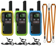 BAOFENG PMR446 racija su 16 kanalų, dvigubu PTT, 1500 mAh baterija, modelis GT-18