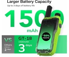 BAOFENG PMR446 racija su 16 kanalų, dvigubu PTT, 1500 mAh baterija, modelis GT-18