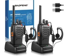 BAOFENG racijos PMR 446, 16 kanalų, iki 5 km, 1500 mAh, modelis 88E
