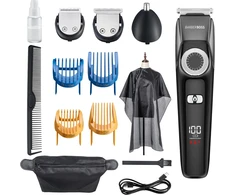 Barzdaskutė BARBERBOSS 3-in-1 belaidis plaukų ir barzdos kirpimo trimeris QR-6051