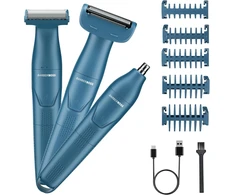 Barzdaskutė BARBERBOSS 3 viename barzdos ir plaukų trimeris su USB įkrovimu QR-2303