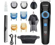 BARBERBOSS 3 viename plaukų ir barzdos kirpimo mašinėlė su nosies bei ausų trimeriu QR-6052A