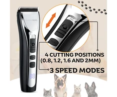 BARBERBOSS belaidė gyvūnų kirpimo mašinėlė storam kailiui su USB, QR-9086