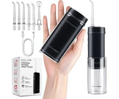 BARBERBOSS belaidis burnos irigatorius su 3 režimais, 6 antgaliais ir USB-C, QR-7112