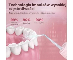 BARBERBOSS belaidis burnos irigatorius su USB-C įkrovimu, 3 režimais, IPX8, QR-7113