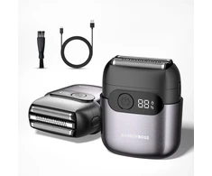 BARBERBOSS elektrinė folinė skutimosi mašinėlė vyrams su USB-C, IPX7, QR-2754