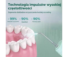BARBERBOSS kelioninis burnos irigatorius su 3 slėgio režimais ir 6 antgaliais QR-7115
