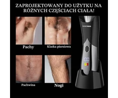 BARBERBOSS kūno ir intymių zonų plaukų kirpimo mašinėlė, reguliuojama 0,5–7 mm, QR-2020A