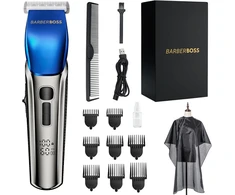 Barzdaskutė BARBERBOSS plaukų ir barzdos kirpimo mašinėlė su keraminiais ašmenimis, USB, QR-2083