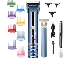BARBERBOSS plaukų ir barzdos kirpimo mašinėlė su titanio ir keramikos ašmenimis QR-2681