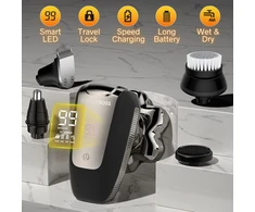 BARBERBOSS rotacinis skustuvas 7D 5 viename su USB-C įkrovimu QR-2025