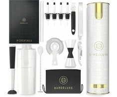 BarDeluxe Barmeno rinkinys su receptų knyga, baltas