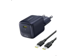 Baseus GaN USB-C tinklo įkroviklis 45 W su 1 m USB-C laidu, PD ir PPS
