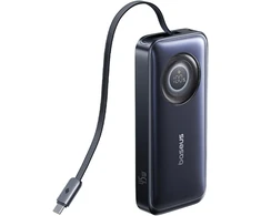 Baseus išorinė baterija 10000 mAh 45 W su įtraukiamu 60 cm USB-C laidu EnerCore CR11