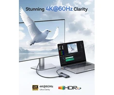Baseus USB-C šakotuvas 6 prievadų, 10 Gb/s, HDMI, PD 100 W, 6 in 1