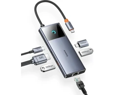 Baseus USB-C šakotuvas 6 prievadų, 10 Gb/s, HDMI, PD 100 W, 6 in 1