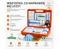 Baumarktic pirmosios pagalbos vaistinėlė su sieniniu laikikliu, DIN 13157:2021