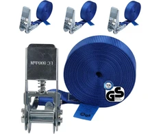 BB Sport tvirtinimo diržai su griebtuvu, 6 vnt., 2,5 cm x 6 m, iki 800 kg, poliesteris