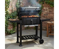 BBQ-Toro anglinė kepsninė su termometru, aukščio reguliavimu ir ratukais, XXL, BBQ15