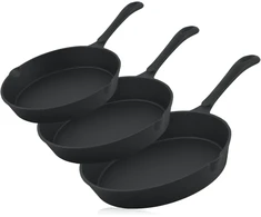 BBQ-Toro ketaus keptuvių rinkinys, 3 vnt., Ø 16 cm, Ø 20 cm, Ø 24 cm, GPF-Set