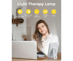 Beedove dienos šviesos terapinė LED lempa 10 000 lx su USB maitinimu