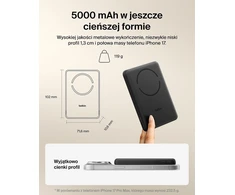 Belkin BoostCharge magnetinis belaidis powerbankas 5000 mAh, Qi2 15 W, BPD021hqBK