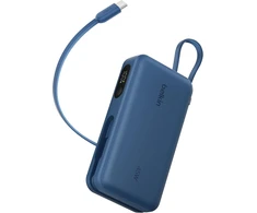 Belkin išorinė baterija 10 000 mAh su integruotu USB-C kabeliu, 45 W BPB035hqBL