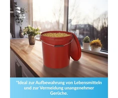 BenBow plastikinis kibiras su dangčiu, 30 l, raudonas