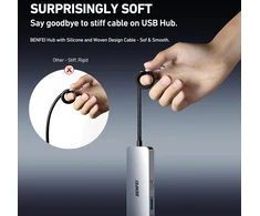 BENFEI USB-C šakotuvas 6 viename su HDMI 4K 60 Hz, 100 W įkrovimu ir Gigabit Ethernet BNF-USBC-0379G