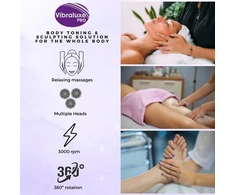 Best Direct anticeliulitinis elektrinis masažuoklis Vibraluxe Pro 5 viename, 3000 aps./min., 5 keičiamos galvutės