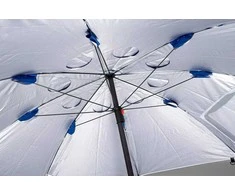 BESTIF sodo ir paplūdimio skėtis-paravanas UV50, 210 × 220 cm, sulankstomas, mėlynas