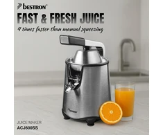 Bestron elektrinė citrusinių vaisių sulčiaspaudė 450 ml su Soft-Press svirtimi ACJ600SS