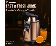 Bestron elektrinė citrusinių vaisių sulčiaspaudė 450 ml su Soft-Press svirtimi ACJ600CO