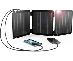 BigBlue saulės įkroviklis 21 W, sulankstomas, USB-C/USB-A, IP68, nešiojamas