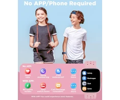 BIGGERFIVE išmanusis laikrodis vaikams su 1.8 col. ekranu, Bluetooth ir IP68, BW02