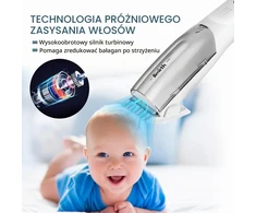 Bimirth vaikiška plaukų kirpimo mašinėlė su vakuumine sistema, IPX7, S401015