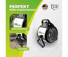 Bio Green Bio Žalias elektrinis šiltnamio šildytuvas su termostatu, 2000 W, PAL 2.0 ROH