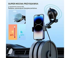 BIPOPIBO automobilinis telefono laikiklis su siurbtuku, 360° pasukamas, 4–7,1 col., LJZ-DE-B04-A01-0331
