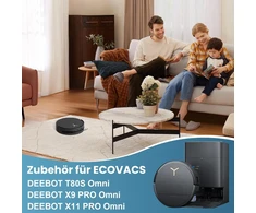 Bisenkud 17 dalių robotų dulkių siurblių priedų rinkinys ECOVACS DEEBOT X9 PRO Omni ir X11 PRO Omni EC-X9