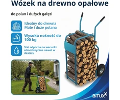 BITUXX malkų transportavimo vežimėlis su pneumatinėmis padangomis iki 100 kg, 15908
