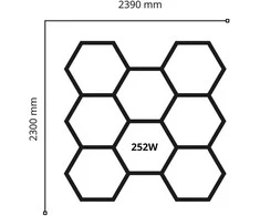 Blaupunkt Šešiakampė LED lempa, 252 W