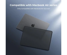BlueSwan kietas dėklas MacBook Air 13,3 col. A2337 A2179 A1932, matinis juodas