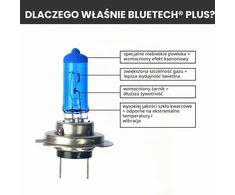 BLUETECH H7 automobilinės halogeninės lemputės 55 W 9500 K, 2 vnt.